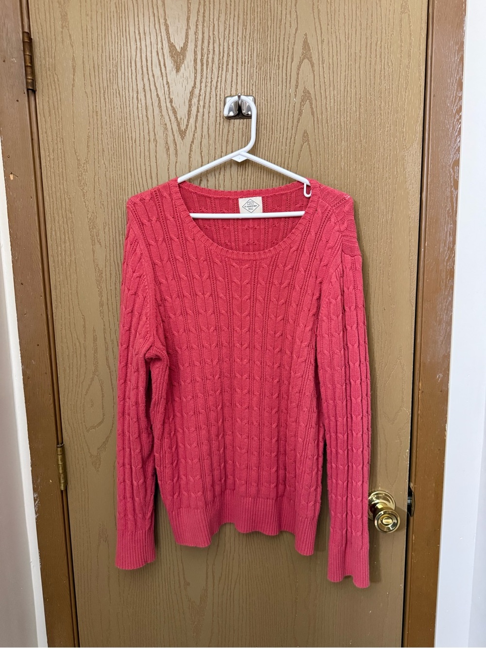 St. John's Bay Coral Cable Scoop Neck Sweater